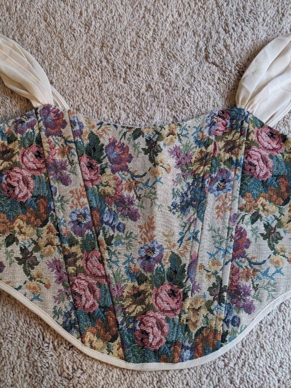 Altar'd State Floral Tapestry Corset Top Size Medium Cottagecore Bustier